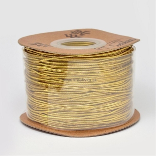 Environmentálna polyesterová elastická šnúrka 1mm, zlatá  1m