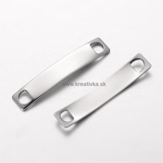 Medzikus nehrdzavejúca oceľ platnička, 38,5x7x1mm, 1ks