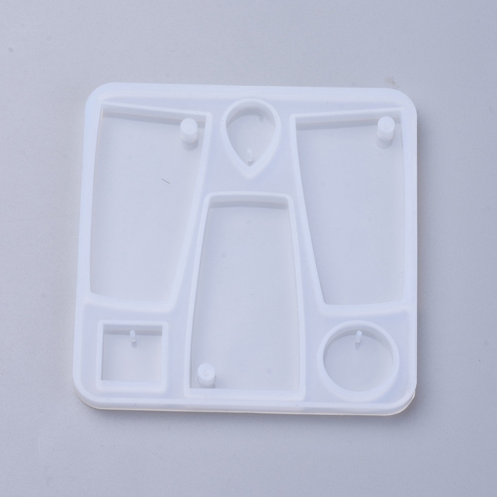 Silikónová forma na šperky štítky, 87x87x7mm (PRIEHľADNá FLEXIBILNá FORMA)