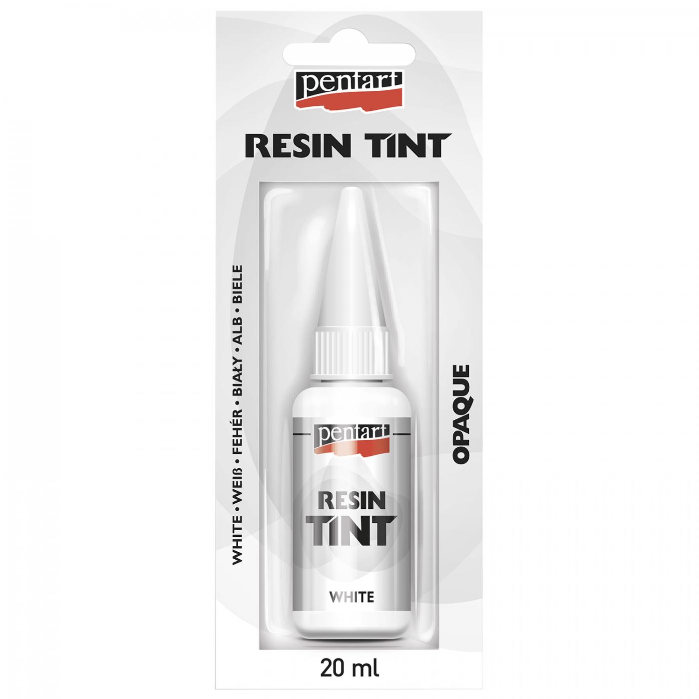 Tekuté nepriehľadné farbivo do živice, 20 ml, biela (RESIN TINT, OPAQUE)