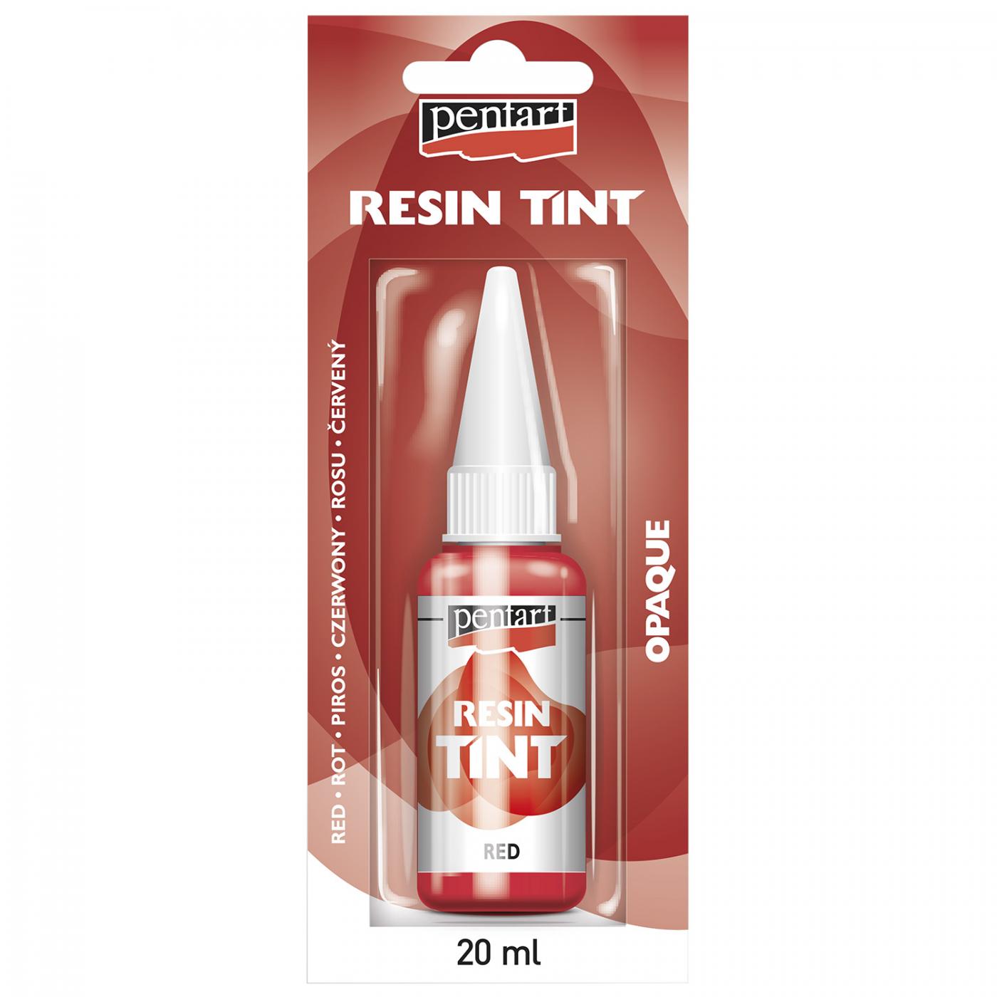 Tekuté nepriehľadné farbivo do živice, 20 ml, červená (RESIN TINT, OPAQUE)